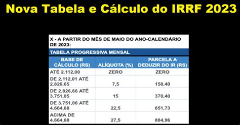 calculo irrf 2023-1
